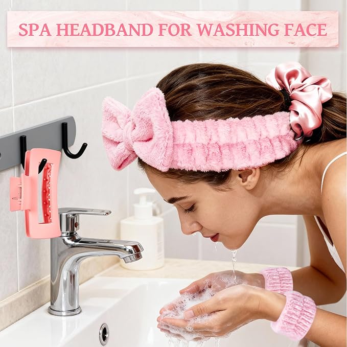 Mini Spa Kit for Girls – Teen Girl Gifts Trendy Stuff Pink Self-Care Box w/Eye Mask, Plush Spa Headband, Fuzzy Socks & Hair Claw, Cute Comfort Party Gifts