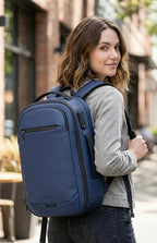 Vacuum Seal Travel Backpack 45L with Pump - Expandable Air Compression System, Water-Resistant Business TSA Lock, Laptop Backpack, Carry-On Suitcase Luggage, Gifts for Men