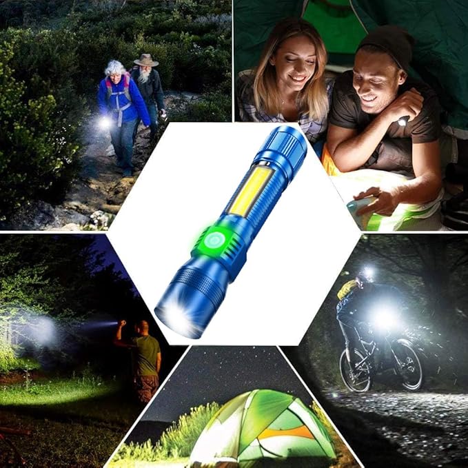 Black Light UV Flashlight Rechargeable, 3in1 Super Bright Tactical Flashlights LED UV Black Light &Redlight, 1500Lumen 7Modes, Zoomable, Waterproof Pocket Flashlight for Pet Stains Detection,Camping