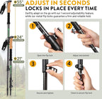 100% Carbon Fiber Trekking Poles by USA Brand - Ultra Strong Lightweight Collapsible Hiking Poles with Cork and EVA Foam Grips & Quick Adjustable Flip Locks