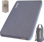 4" Ultra-Thick Self-Inflating Sleeping Pad with 3-in-1 Rechargeable Pump, Air Adjustable Foam Camping Mattress, 9.5R Heavy-Duty Double Sleeping Pad for Car, Truck, Van, Rooftop Tent – 4-Season Use