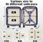 Extra Large Compression Packing Cubes for Travel Essentials, 2 Set Expandable Travel Cubes for Packing Compression Bags Luggage Suitcase Organizer, Cream