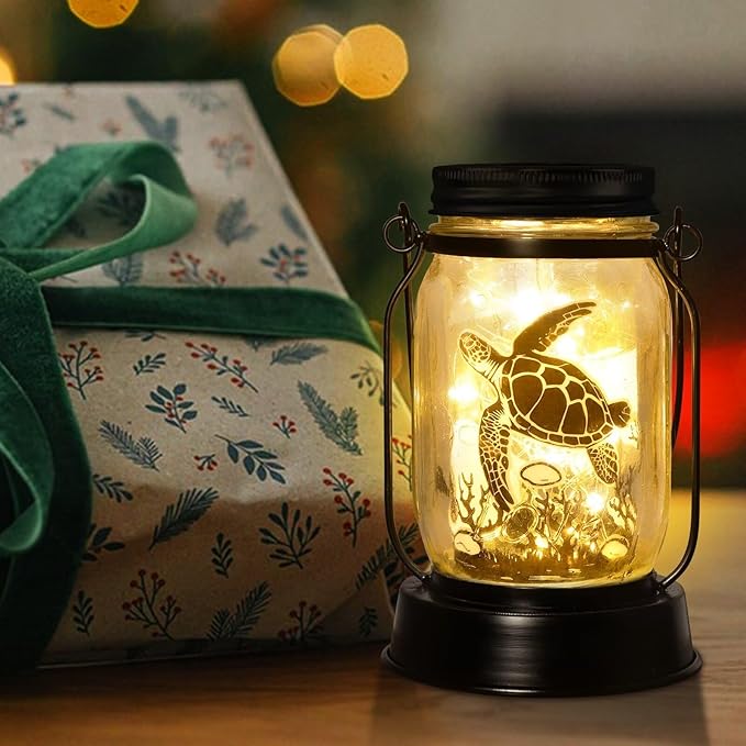 kyoryuger Sea Turtle Gifts for Women/Men Turtle Lovers Solar Lantern Mom Birthday, Mothers Day, Solar Garden Decoration Outside for Yard, Patio,Backyard,Porch