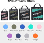 APEXUP Microfiber Travel Towel, Ultra Absorbent Quick Dry Towels, Lightweight Gym Sports Camping Towel for Workout, Yoga, Beach, Shower, Swimming (60"×30", Pale Rose)