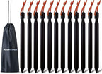 12 Pack Tent Stakes, 7075 Ground Metal Camping Aluminum Tent Pegs, Lightweight Tent Stakes Heavy Duty Spikes Camping Accessories
