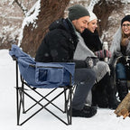 LILYPELLE Oversized Heated Camping Chair, Patio Lounge Chairs with 3 Heat Levels, Portable Folding Heated Chair Round Moon Saucer Folding Lawn Chair Outdoor Chair for Camping, Lounge Patio