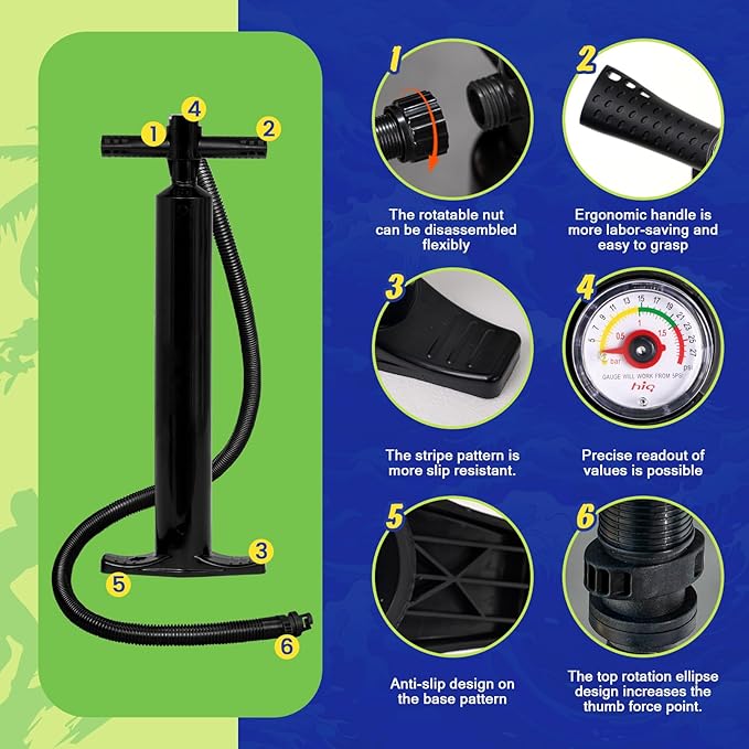 FunWater Inflatable Stand Up Paddle Board with Premium SUP Paddleboard Accessories, Anti-Slip EVA Deck, 11'/10'6'' Paddle Boards for Adults & Youth of All Skill Levels