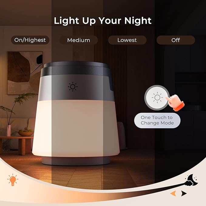 Wireless Charger 3 in 1, Magnetic Wireless Charger Stand with Night Light, 360° Rotation Portable Travel Charging Station Multiple Devices for iPhone 17/16/15/14/13/12, Apple Watch, AirPods Pro 3