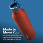 Corkcicle Sport Canteen - Keeps Beverages Cold 25 Hours - Triple Insulated Stainless Steel - Screw-On Lid - Reusable Bottle - Summer Drinkware Gift - Keeps Drinks Ice Cold - 20 oz - Spider-Man
