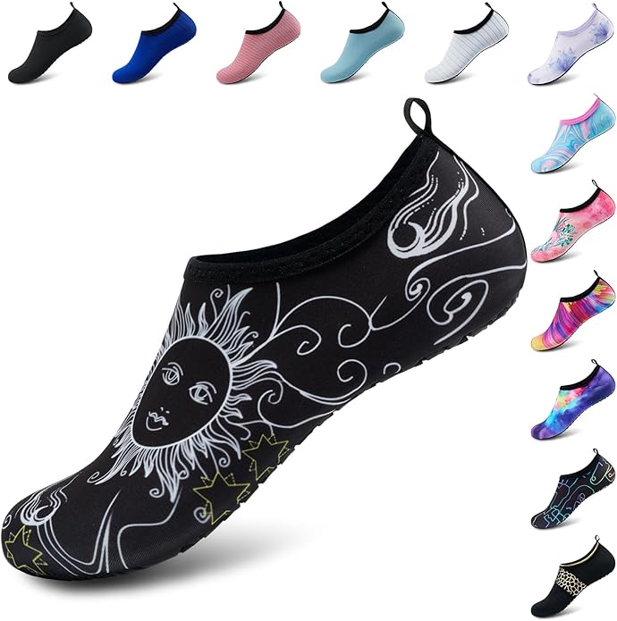 Deevike Water Shoes for Women Men Barefoot Quick-Dry Aqua Socks Slip-on for Beach Swim Surf Yoga Exercise