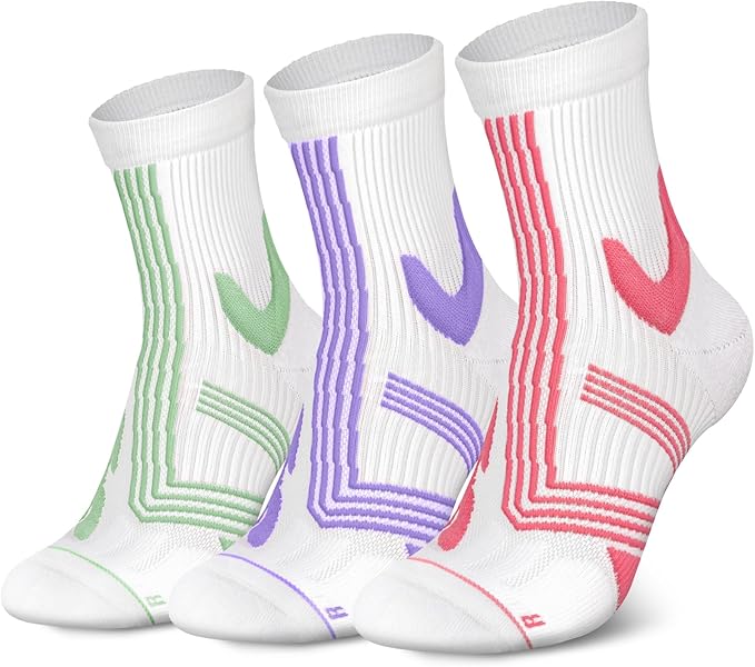 Hylaea Quarter Athletic Running Socks No Blister, Cushion Moisture Wicking Socks for Cycling Sport