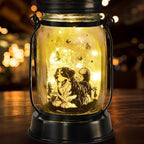 Bernese Mountain Dog Gifts for Women/Men Bernese Mountain Solar Lanterns Birthday Dog Lovers Lantern Pet loss Dog Memorial Lights Solar Garden Decoration for Yard, Patio,Backyard,Porch Torches Light