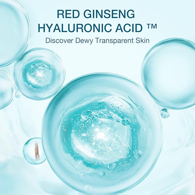 Donginbi Red Ginseng Hydra Bounce Cream Fresh Travel Kit - Hydrating Toner with Hyaluron Acid, Soothing & Firming Cream, Red Ginseng Essence, Korean Skin Care Set Gifts for Women