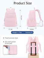Travel Backpack for Women, 15.6 Inch Laptop Backpack, Quilted College Bookbag, Cute Work Backpacks, Water Resistant