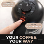 VINCI Micro Café Smallest Single-Serve Coffee Brewer | Compatible with Keurig K-Cups, K-Pods | Glass Carafe | Enclosed Brewing for Hotter Coffee | Large Capacity Reusable Filter Cup Included (White)