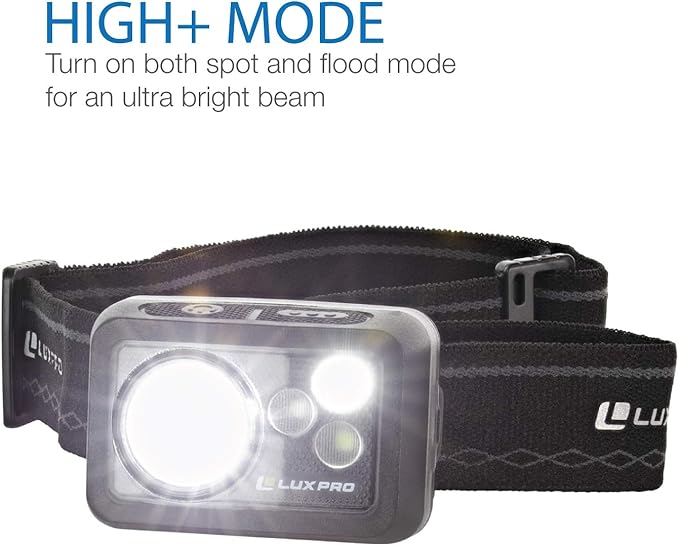 LUXPRO Waterproof LED Headlamp Bright 355 Lumens LP735