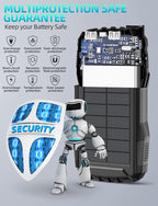 Power-Bank-Solar-Charger - 42800mAh Portable Charger,Solar Power Bank,External Battery Pack 5V3.1A Qc 3.0 Fast Charger Built-in Super Bright Flashlight (Deep Black)