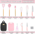 Camping Accessories Kitchen Cooking Utensils Set - Portable Outdoor Camp Cookware Set, Silicone Camper Essentials Gear Must Have Supplies for Travel RV BBQ Grill Picnic Hiking