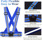 Reflective Vest Running Gear, 2Pack High Visible Safety VES for Cycling Jogging Running Walking, Adjustable for Men Women Kids