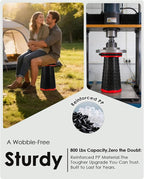 Spisces Upgraded Collapsible Stool,800 lbs Heavy Duty Capacity & Lightweight 2.6 lbs,18-Inch Portable Retractable Folding Stool for Adults,Camping,Fishing,BBQ,Travel