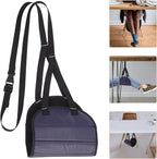 Airplane Foot Hammock Adjustable Travel Footrest Portable Leg Sling for Airplane and Office Under Desk Use Dark Blue Mesh Fabric for Long Flights and Car Trips