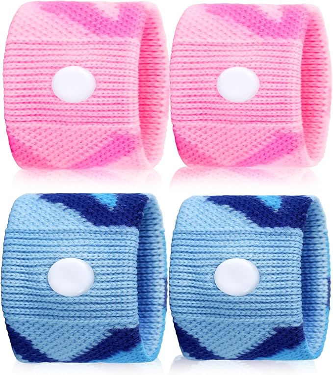 LYJEE Motion Sickness Bands for Kids, Travel Sickness Relief Wristbands, Anti-Nausea Wristbands for Car or Sea Sickness