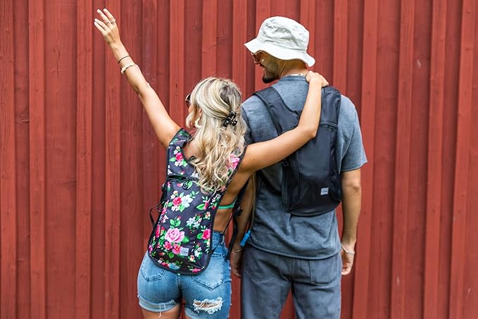 Vibe Festival Gear Hydration Pack Backpack with 2L Water Bladder for Women, Men, Teens, Kids - Hydropack Hydro Sports, Outdoor, Running, Camping, Hiking, Festivals, Raves