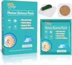 40ct Motion Sickness Patches Non Drowsy – Sea Sickness Patches for Cruise, Car, Airplane, and Other Travel – Waterproof Patch Hidden Behind Ear – Effect Lasts 72 Hours