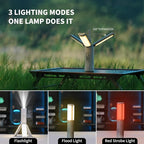 Folding LED Camping Lantern Flashlight, Allspark USB Rechargeable Collapsible Waterproof Tent Lights,Magnetic Hanging Light for Hurricanes Emergency Power Outages,with Retractable Triangular Bracket