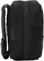 Small MED Kits Holder Duty Belt Gloves Pouch MOLLE Tactical Vest Nasal Spray Case Compact IFAK Carrier Backpack Wallet Cards Knife Gadgets Mini EDC Organizer Bag w/Removeable Clear ID Pocket