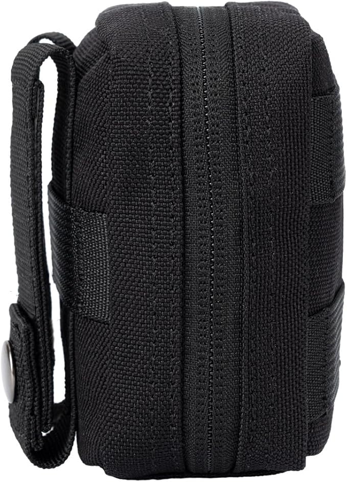 Small MED Kits Holder Duty Belt Gloves Pouch MOLLE Tactical Vest Nasal Spray Case Compact IFAK Carrier Backpack Wallet Cards Knife Gadgets Mini EDC Organizer Bag w/Removeable Clear ID Pocket