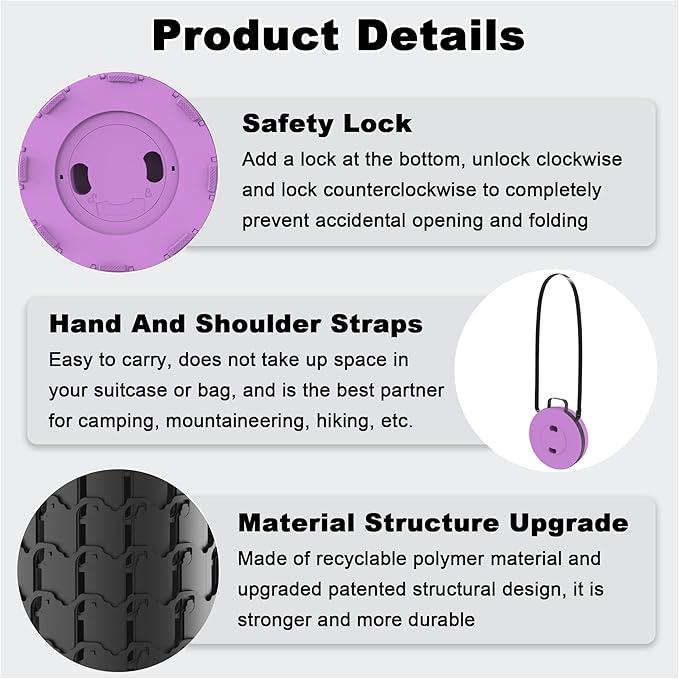 2025 Upgraded Portable Folding Stool, Collapsible Stools, 600lbs Max Weight, Lightweight But Sturdy, Telescoping Foldable Camping Stool for Outdoor Fishing Hiking Travel BBQ