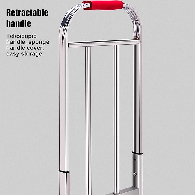 Heavy Duty Folding Hand Truck Luggage Cart & Sack Truck Versatile Shopping Trolley for Household & Camping Portable Transportation Equipment (Size: 58 90x28x26cm)