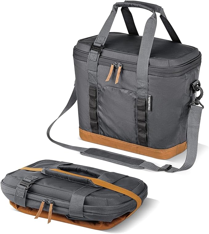 CleverMade Collapsible Insulated Cooler Bag – Leakproof Soft Folding Cooler for Beach, Travel, Car