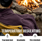 100% Wool Blanket, 48" x 62", Warm, Thick, Washable, Military Wool Blanket, Great for Camping, Outdoors, Sporting Events, Survival Kits, Plum