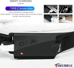 Headlamp, Rechargeable LED Headlamp with Motion Sensor, Up to 1200 lumens and 10 Hours Runtime, 10 Clips and 2 Cases, Waterproof Camping Gear for Hiking, Fishing, Cycling, Repairing