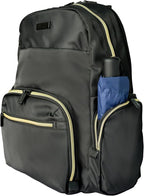 Kenneth Cole REACTION Sophie Women's Silky Nylon 15" Laptop & Tablet Anti-Theft RFID Travel Backpack Bag, Black With 20" Carry-On