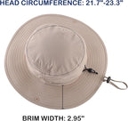 Connectyle Sun Hat for Men Women Outdoor UV Protection Safari Hat for Fishing Hiking Gardening Breathable Cowboy Hat UPF50