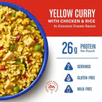 Mountain House Yellow Curry with Chicken & Rice | Freeze-Dried Backpacking & Camping Food | 6-Pack |Gluten-Free