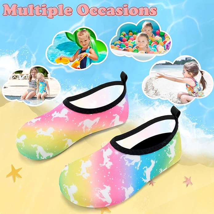 Deevike Kids Water Shoes Boys Grils Barefoot Quick Dry Aqua Socks Beach Shoes for Toddler Sports Swim Surf Outdoor Walking