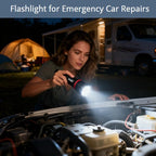 HAUSBELL A100 LED EDC Flashlights High Lumens,Bright, Zoomable, Waterproof, Powerful, Emergency Tactical LED Flashlights for Home and 5 Modes, Flashlight for Camping Gear、Hiking、Walking（2Pack）