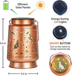2 Pack Dog Outdoor Solar Hanging Lanterns Waterproof LED Solar Lights Metal Decorative Lanterns for Garden, Patio, Courtyard, Backyard, Yard Decor Unique Dog Gifts for Women Gardening