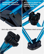 iClimb Ultralight Compact Camping Folding Table with Carry Bag (Blue - L)
