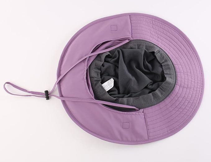 Home Prefer Outdoor UPF50+ Mesh Sun Hat Wide Brim Fishing Hat with Neck Flap Sun Hat for Men Women