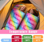 Camping Sleeping Bag for Kids Girls Boys,3 Season Warm Sleeping Bag Waterproof Portable for Outdoors Traveling,Camping