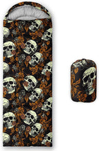 Sleeping Bags for Adults and Kids，3D Printing Camping Sleeping Bag for Girls Boys Lightweight Waterproof Cold/Warm 3-Season，Outdoor Travel with Compression Bags