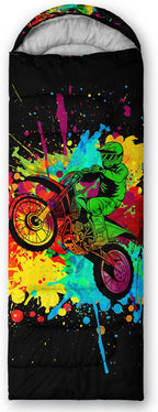 Axolotl Unicorn Sleeping Bag for Kids Boys Girls–Lightweight Warm Cold Weather Sleeping Bags,Waterproof Portable Sleeping Bag with Compression Sack for Camping Backpacking Outdoor Indoor