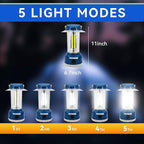 Durapower LED Camping Lantern Rechargeable, Bright 2000 Lumen, 5 Modes, 4000 mAh Power Bank, IP44 Waterproof Lantern for Hurricane, Emergency, Power Outages, Home