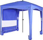 UPWELL Beach Tent Easy Set Up Canopy Sun Shelter Shade with UPF 50+UV Protection Portable Beach Umbrella Outdoor Sunwall with Sand Pockets for Fishing Backyard Camping (Blue)