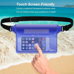 Waterproof Fanny Pack, Waterproof Pouch for Phone Passport Wallet Holder, Floating Dry Bags for Travel Beach Swimming Kayaking Boating Pool Diving Accessories